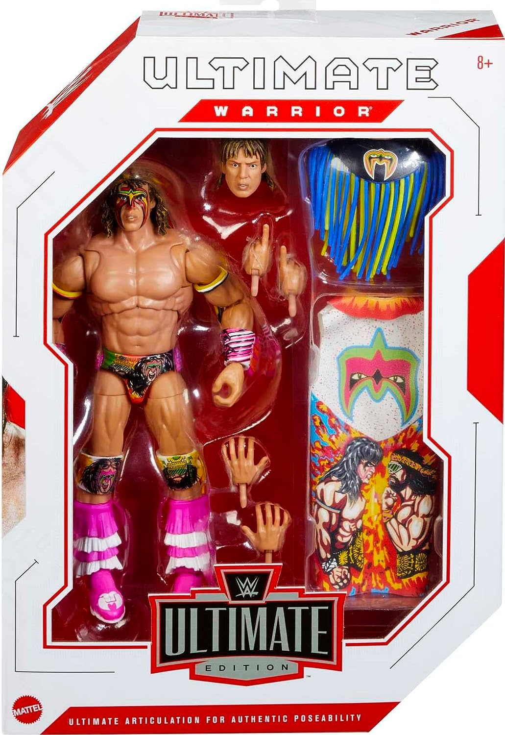 WWE Action Figures Ultimate Edition Warrior Figure and Accessories 6-Inch Collectible WWE Toys​​​​ image number 2