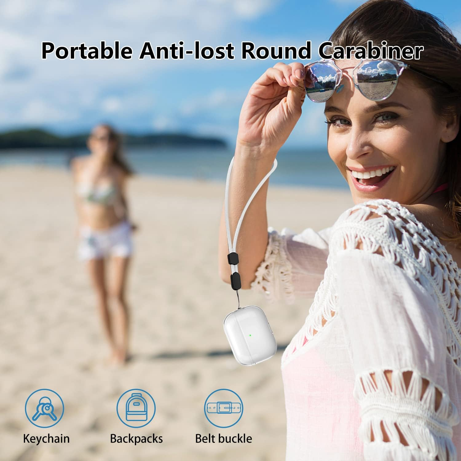 Aircawin for Airpods Pro 2 Case Clear,Shockproof Clear Case for Airpods Pro 2Nd Generation Case Cover 2022,Soft TPU Transparent Drop Protection Case with Strap and Cleaning Pen for Airpods Pro 2-Clear - Clear Purple image number 4