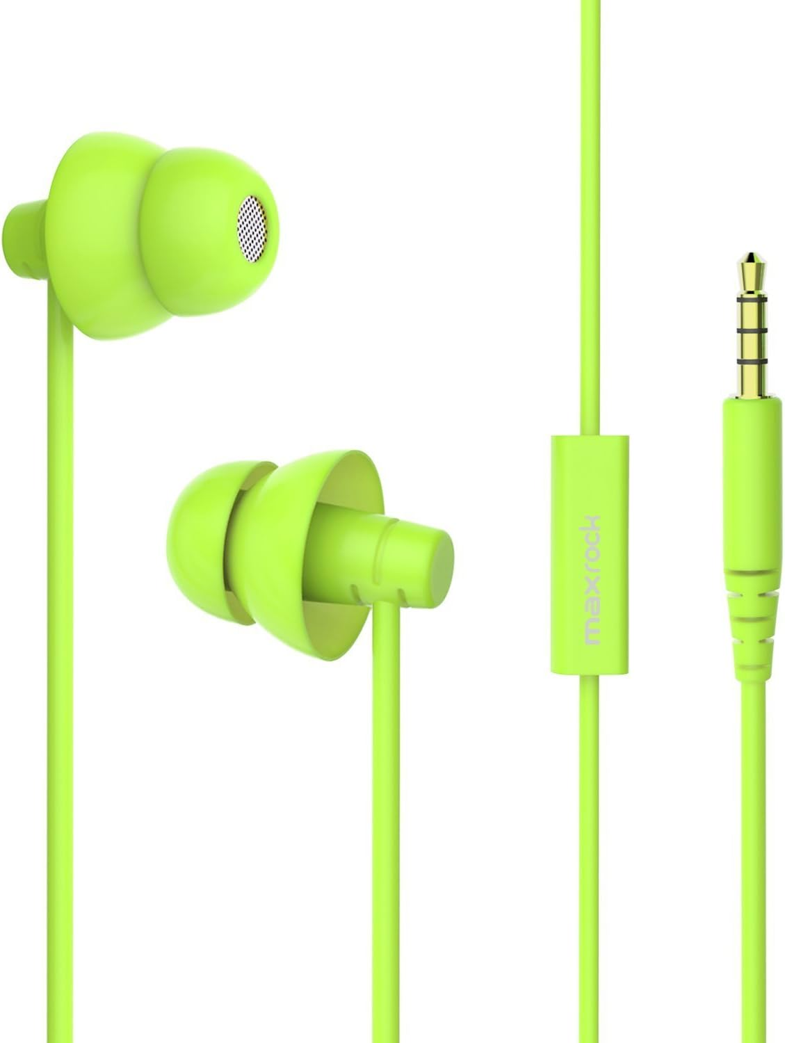 Maxrock (Tm) Sleep-Hit Soft Earbuds Total Silicon Headphones with In-Line Mic for Cellphones, Mp3, Tablet 3.5 Mm image number 2