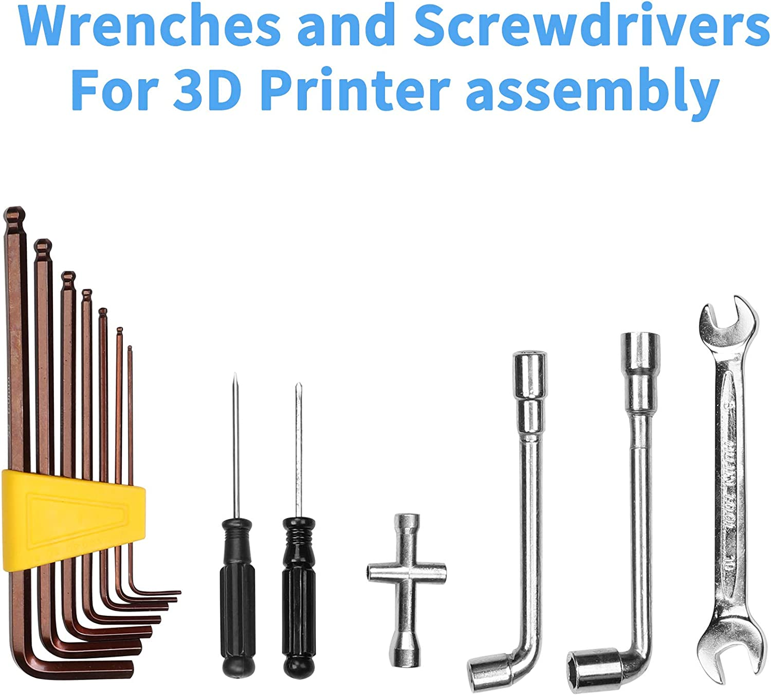 Creality 3D Printer Tool Kit Box Includes Assembly, Cleaning/Removal, Filament Cutting Tools, 8 Extruder Nozzles and SD Card Reader with Storage Box for 3D Printers, 35 Piece image number 4