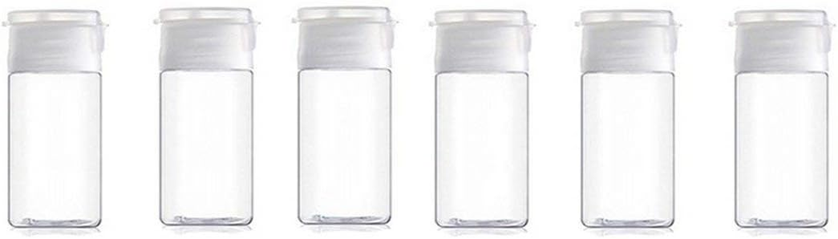 Onwon Travel Size Plastic Empty Squeeze Bottles, 6 Pcs 30 Ml/1 Oz Empty Plastic Sample Bottle Container Jar Pot Vial with Flip Lid Perfect for Emollient Water Shower Gel Emulsion Etc, Used to Travel image number 3