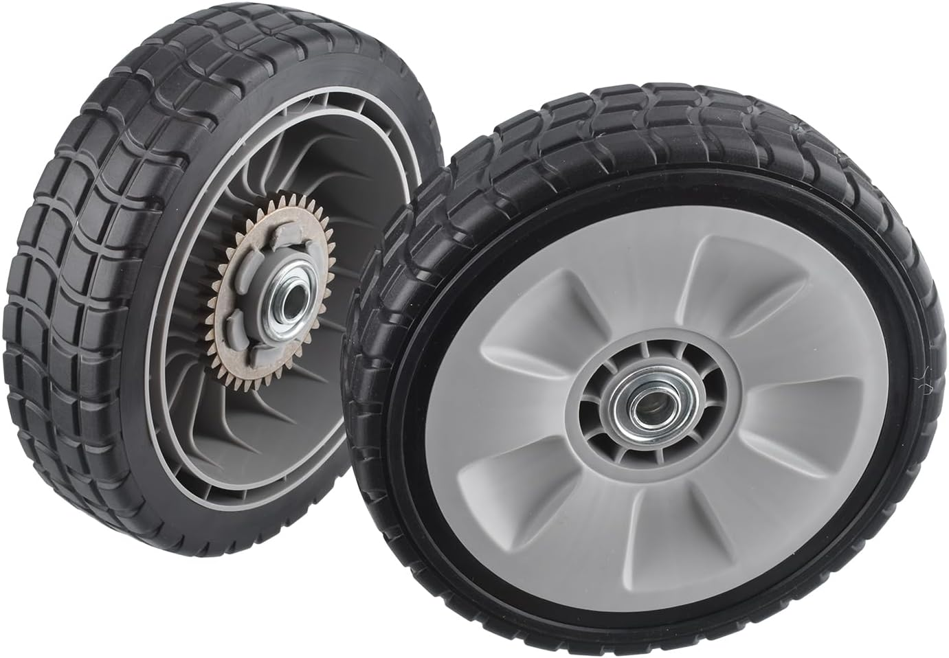 2 Pieces 8-Inch Lawn Mower Rear Wheel with Gear for Honda 42710-VE2-M01ZE 42710-VE2-M02ZE HRR216K6 image number 4