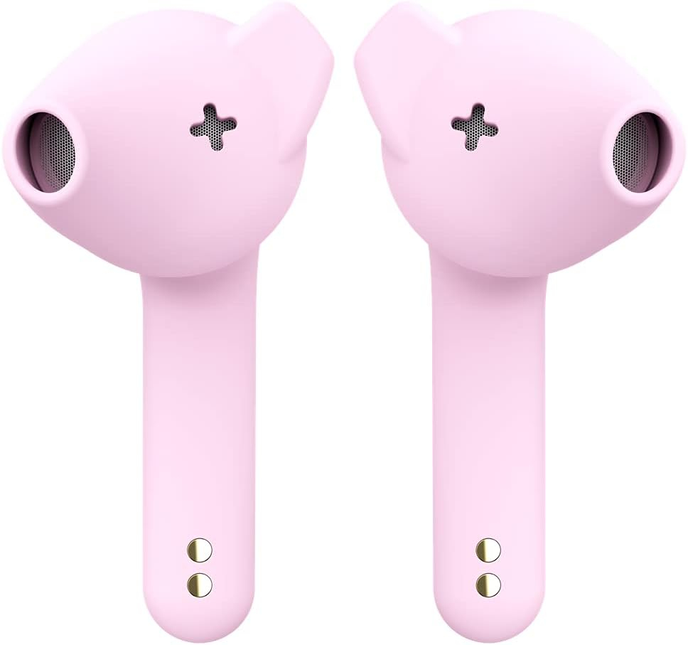 Defunc True Wireless Earbuds True Basic IPX4 Waterproof In-Ear Headphones 5.0 Bluetooth Stereo Headphones Built-In Microphone, Automatic One-Step Pairing, Long Playtime & Charging Case (Pink) image number 1