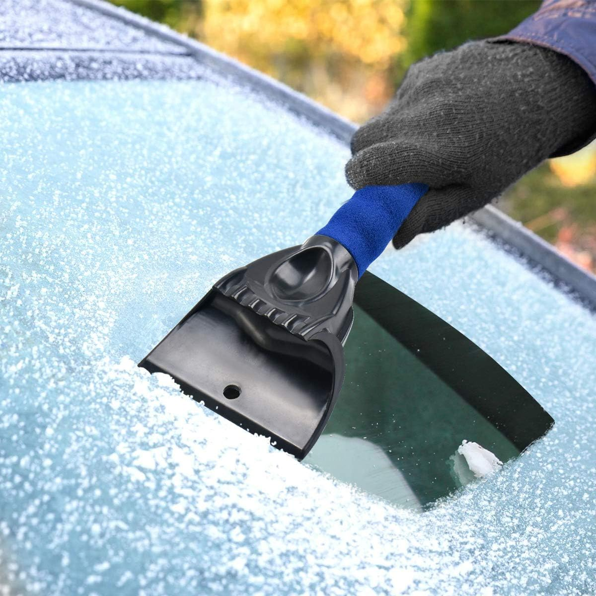 Zecval Ice Scraper for Cars and Small Trucks - Dang near Indestructible Ice Scrapers for Car Windshield from Scrape Frost and Ice
