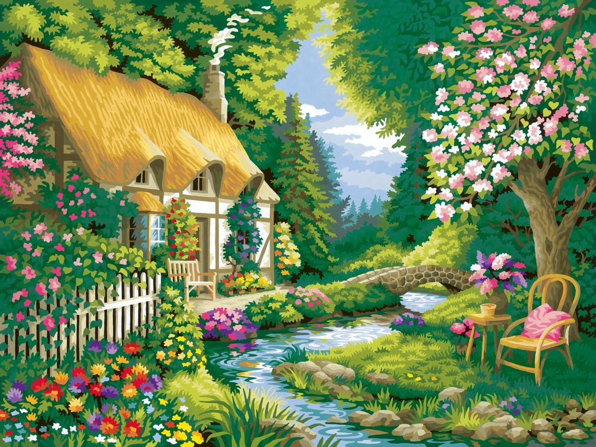 Ravensburger Creart - Malen Nach Zahlen 20154 - River Cottage - Ab 14 Jahren