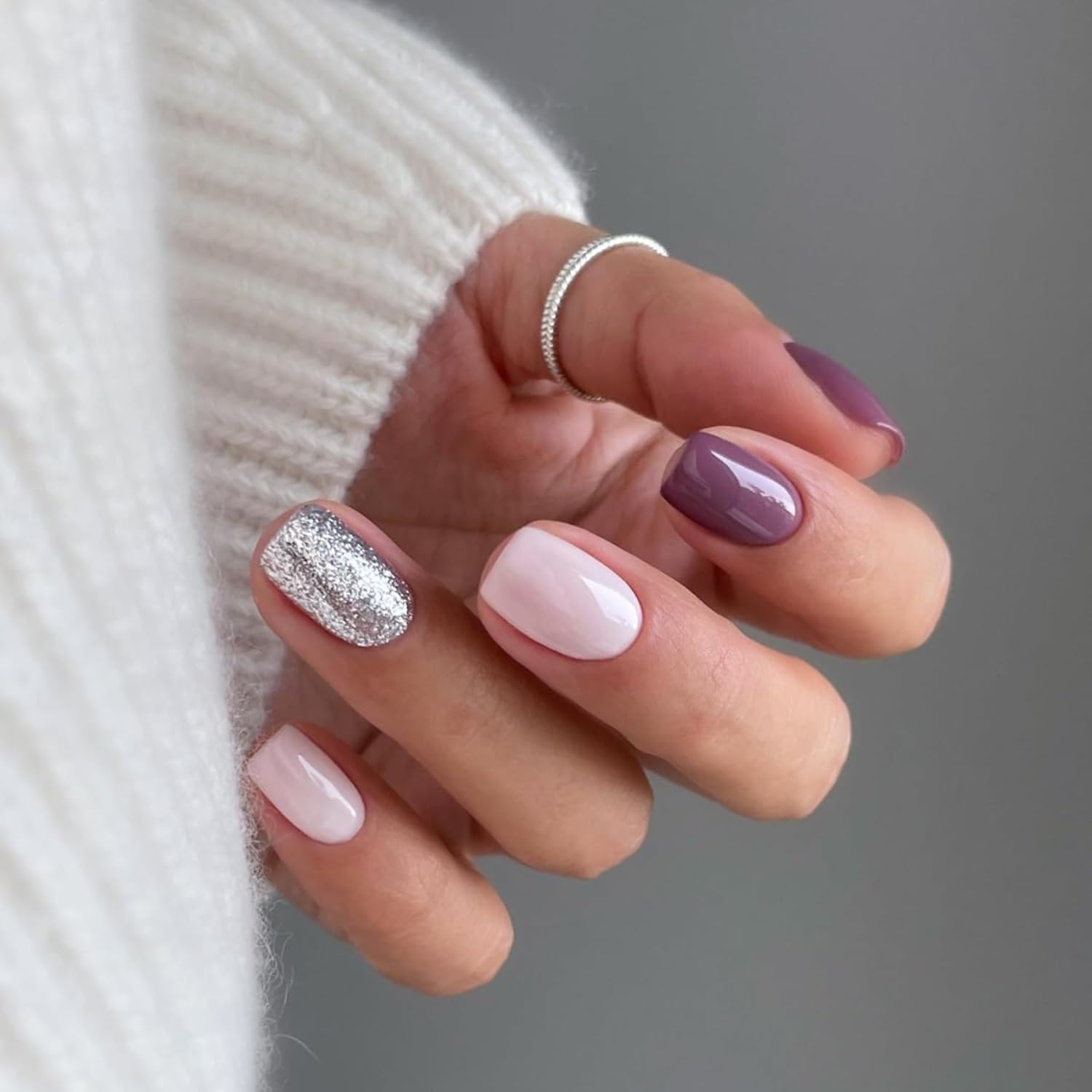 Semilac UV Nail Polish 292 Silver Shimmer 7 Ml image number 5