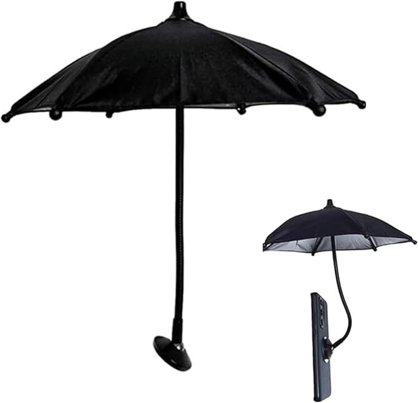Coehaopike Magnetic Phone Sunshade Umbrella,360&deg; Flexible Phone Umbrella Suction Cup Stand,Mini Cellphone Shield Suction Cup,Helps Reduce Phone Overheating and Screen Reflection