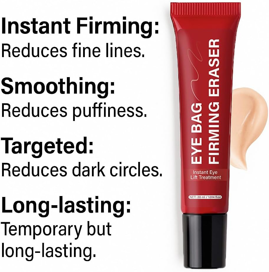 Eye Bag Eraser Firming Cream, Instant under Eye Tightener for Dark Circles, Puffiness & Wrinkles, Hydrating, Lifting, Anti-Aging Formula for Men, Women & All Skin Types (3) image number 2