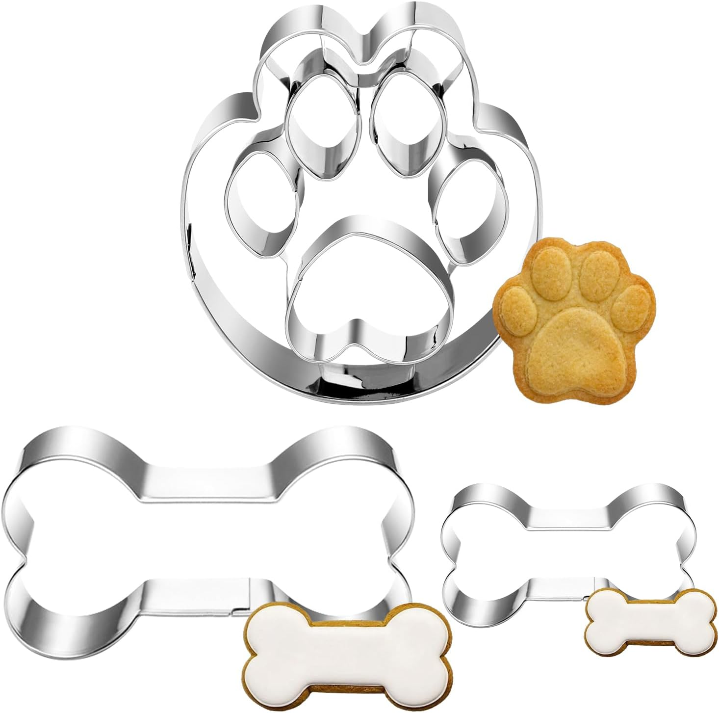 Easter Cookie Cutter, Pack of 5 Rabbit Egg Cutters, Easter Bunny Cookie Cutters, Large Easter Egg Easter Cookies Cookie Cutter, Stainless Steel Easter Biscuit Cutter Set, Easter Gift for Baking