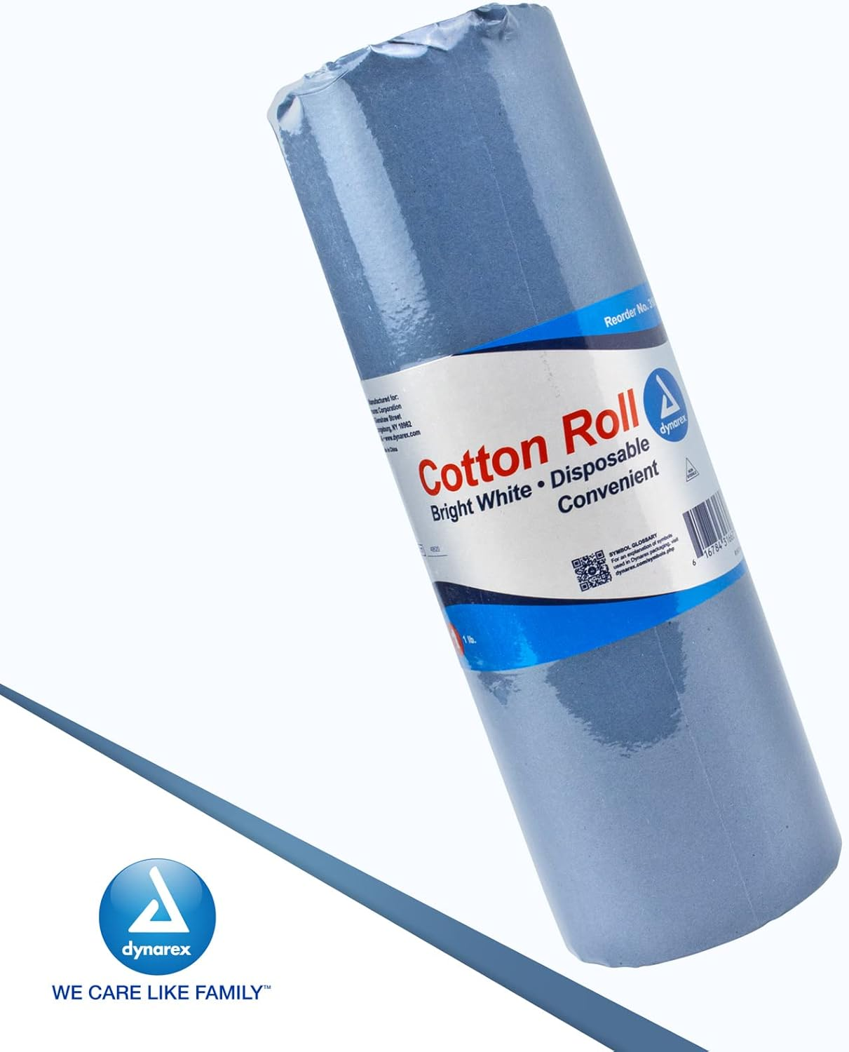Dynarex Cotton Roll &ndash; Non-Sterile, Soft and Absorbent Cotton in an Easy to Tear & Use Roll, 1-Pound, 12&rdquo; X 56", White, 1 - Dynarex Cotton Roll