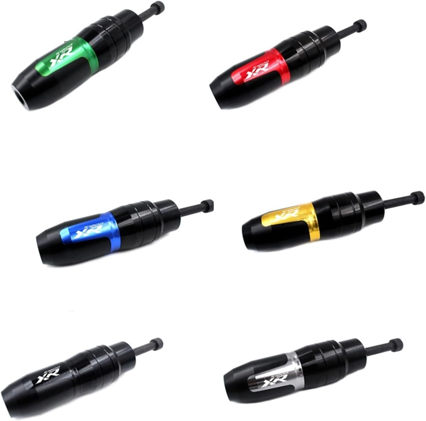 Motorbike Frame Sliders for B┐MW S1000XR S1000 XR S 1000XR Motorcycle Accessories CNC Aluminum Frame Crash Pads Exhaust Sliders Crash Protector with Logo (Color : Black, Size : 1 Piece) image number 1