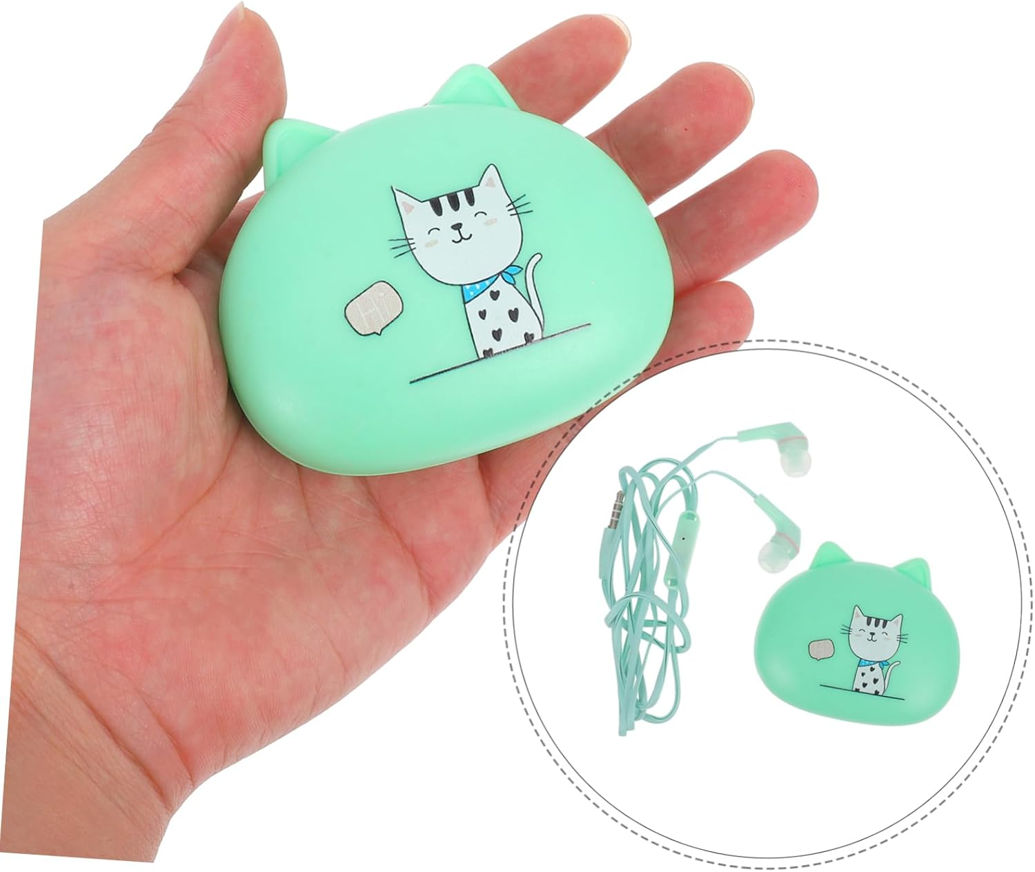 CATIEBYE Corded In-Ear Earphones Universal Wired Earbuds Compatible Smartphones Green High Sound Quality Headset for Phone Accessories and Mobile Use image number 1