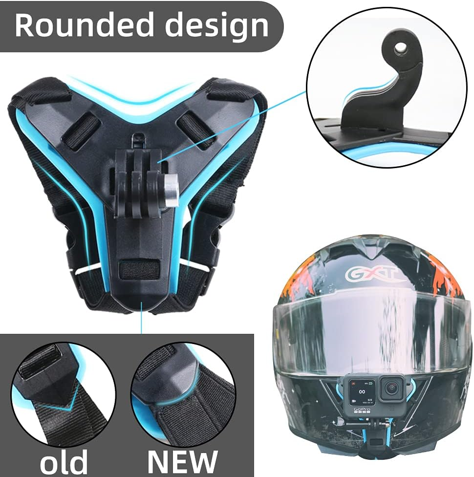 SUREWO Motorcycle Helmet Chin Strap Mount for Gopro Hero 13/12/11/10/9/8/7/(2018)/6/5 Black, DJI Osmo Action 5 Pro/4/3/2, Campark/Yi and More image number 4