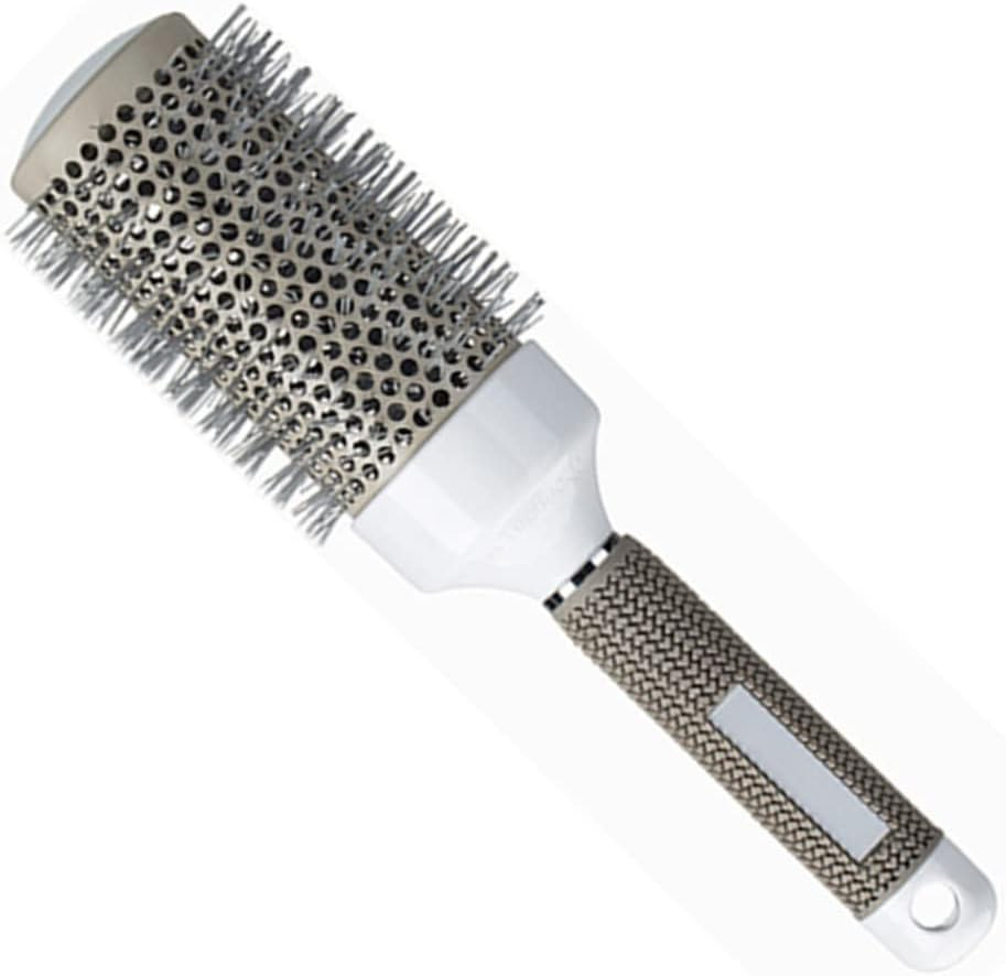 LALAFINA Curly Hair Roller Comb Hair Curling Comb Salon Supplies Grey for Women