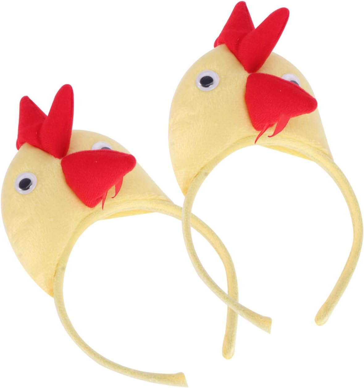 FOMIYES Chicken Headband, Easter Chick Animal Hair Hoop, Rooster Headband for Costume Party Photo Props Dress up Supplies (2Pcs)