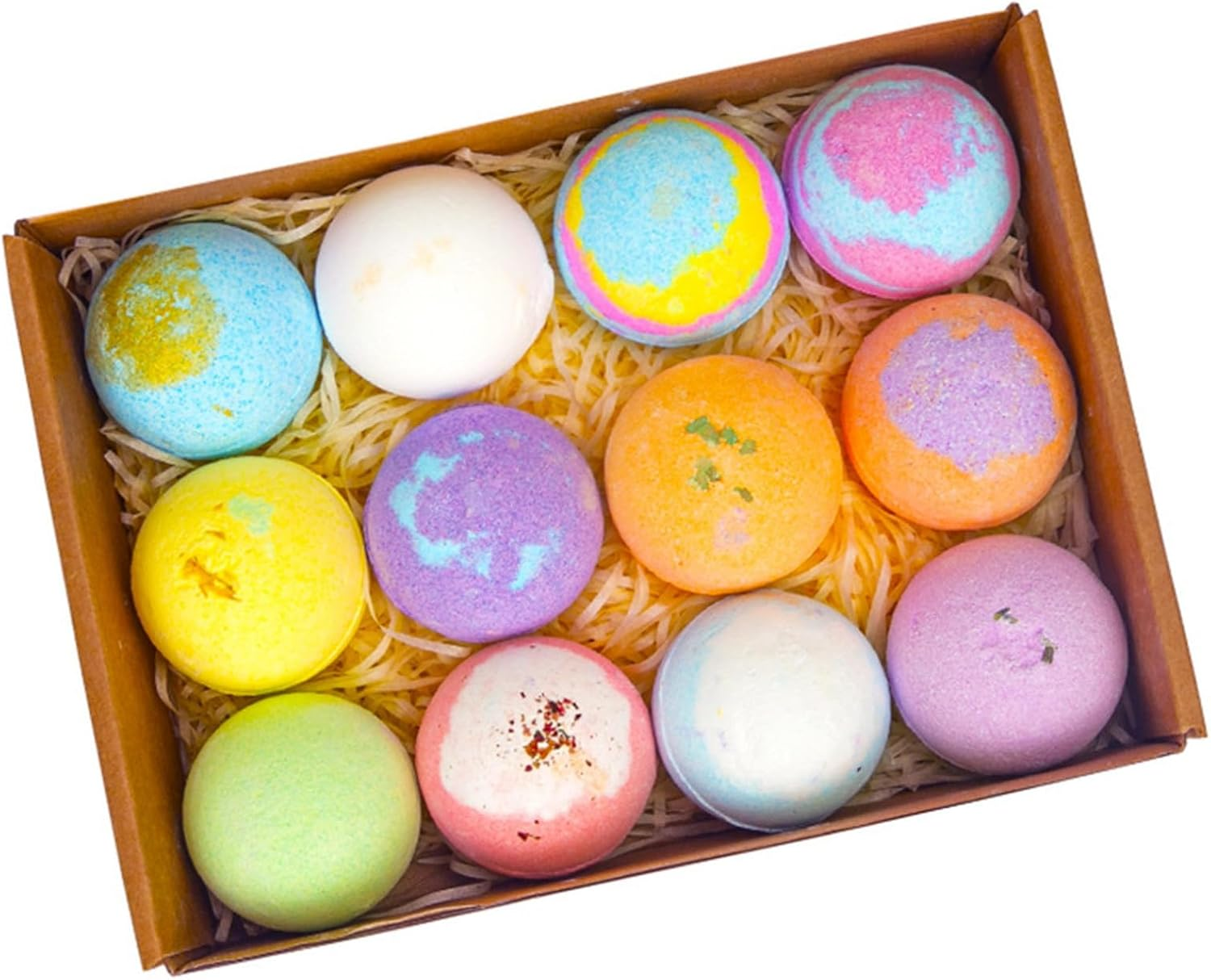 Jugaoge Shea Butter Bath Bombs Collection Handmade Gift Set for Soft Skin 12 Pieces/Box One Size image number 3