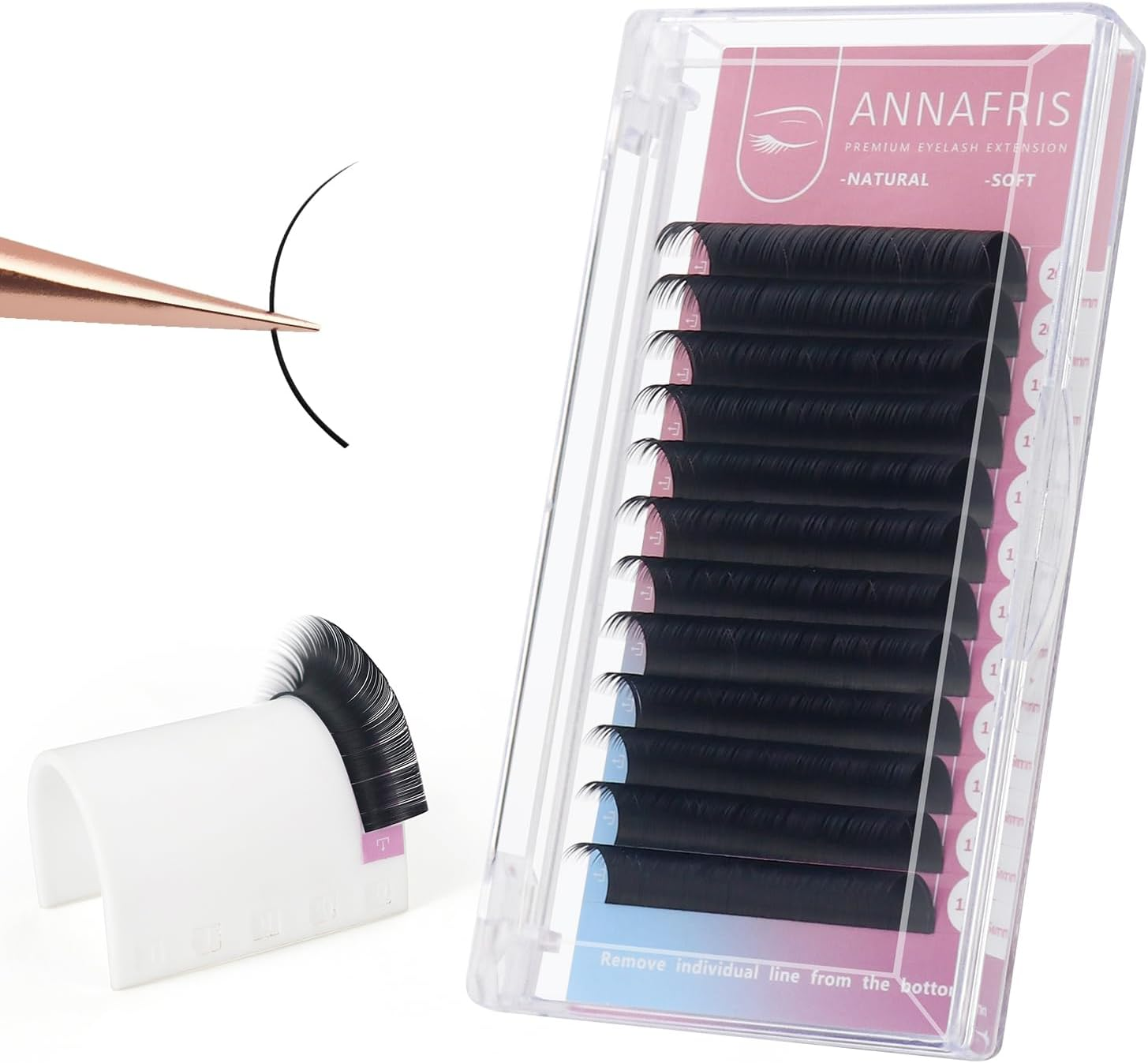 Volume Classic Eyelash Extensions 0.10 D Curl 8-15Mm Mix Matte Black Individual False Eye Lashes Extension Salon Use Natural Soft Fake Eyelashes Supplies (0.10 D, 8-15Mm Mix)