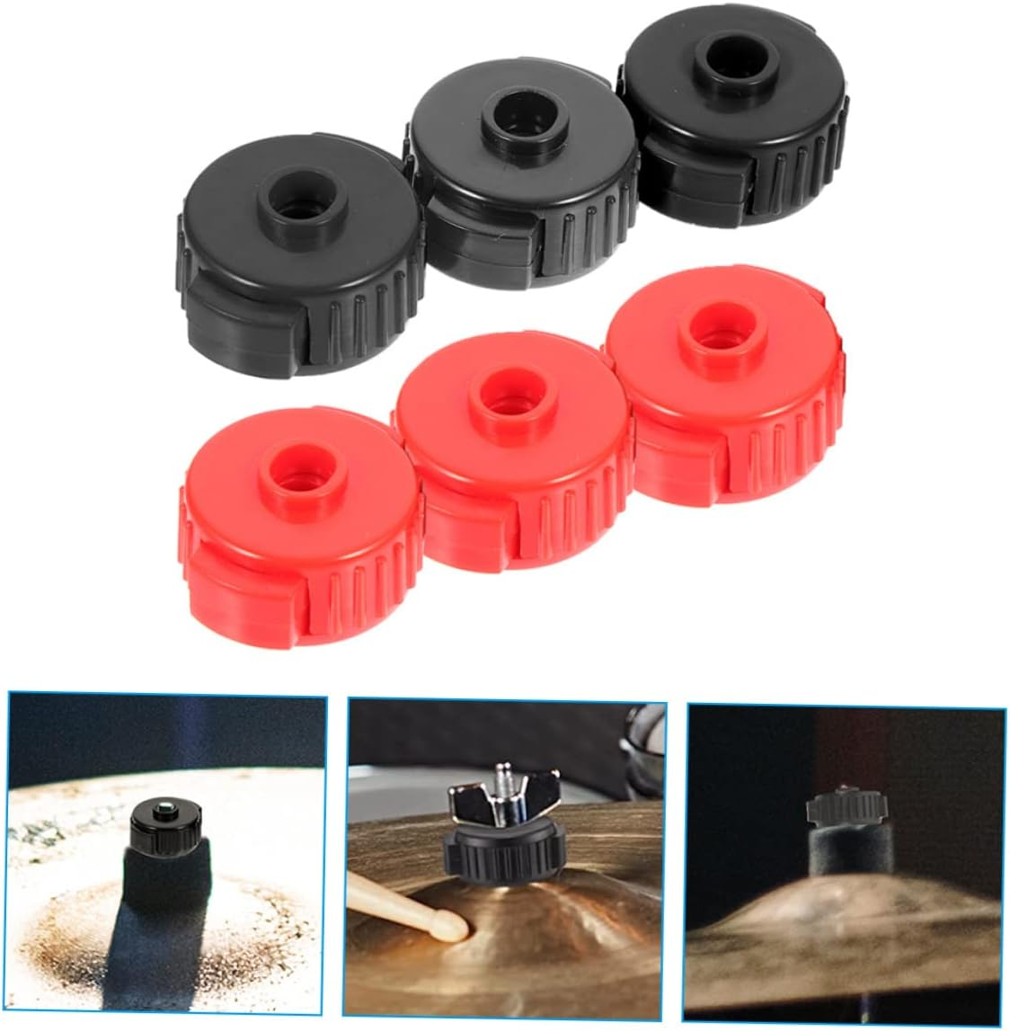 ERINGOGO Quick Assembly Nuts Set for Drums 6 Pcs Drum Nut Fixing Buckle Rugged Practical for Drummers image number 3