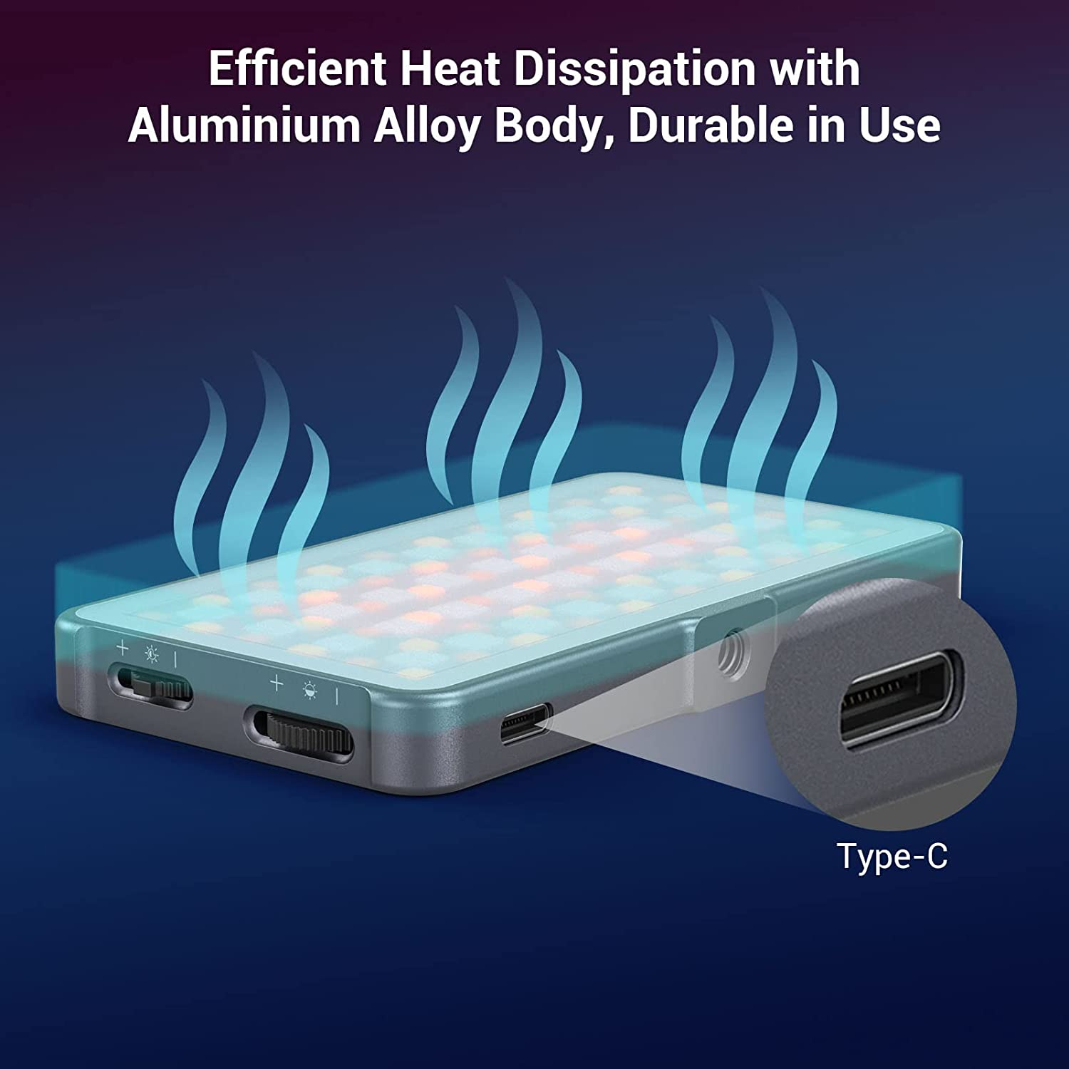 Smallrig RGB Video Light, Portable LED Camera Light Full Color Fill Light CRI 96+ Rechargeable LED DSLR Lighting with Aluminum Alloy for Photography, Video Conference, Youtube, Tiktok-3489B