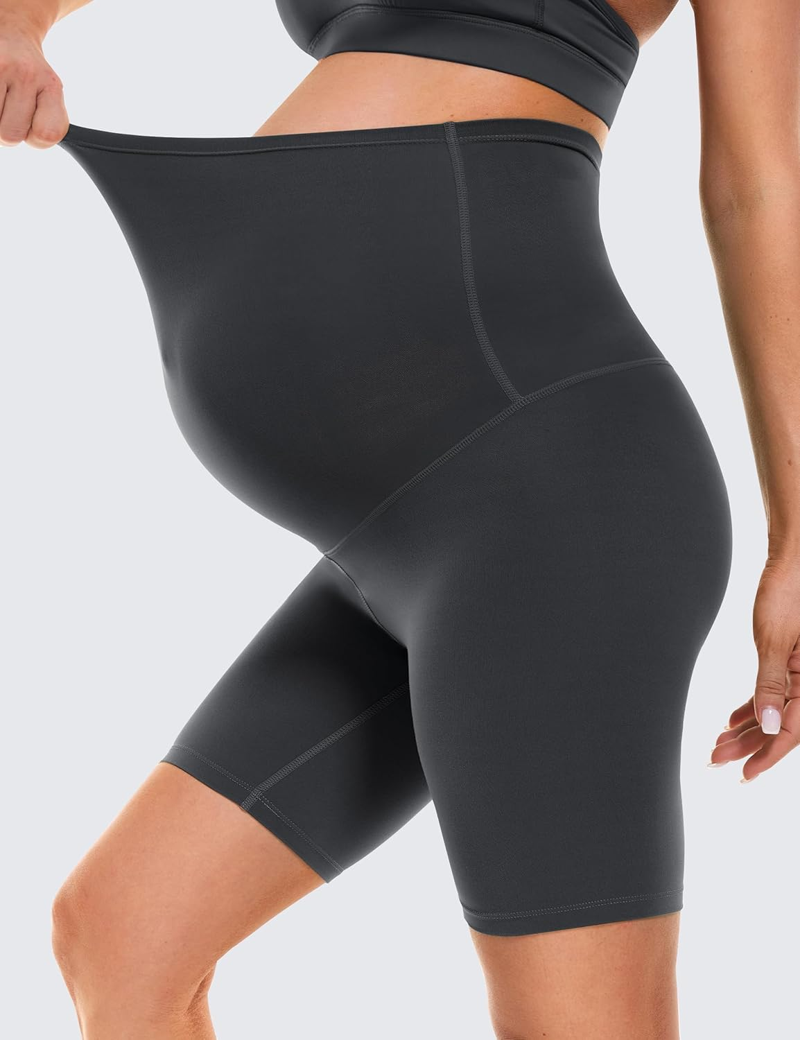 BAYDI Clouduxi Maternity Leggings Short - 15 Cm Maternity Trousers Women'S Pregnancy Shorts Yoga Pregnancy Leggings image number 4