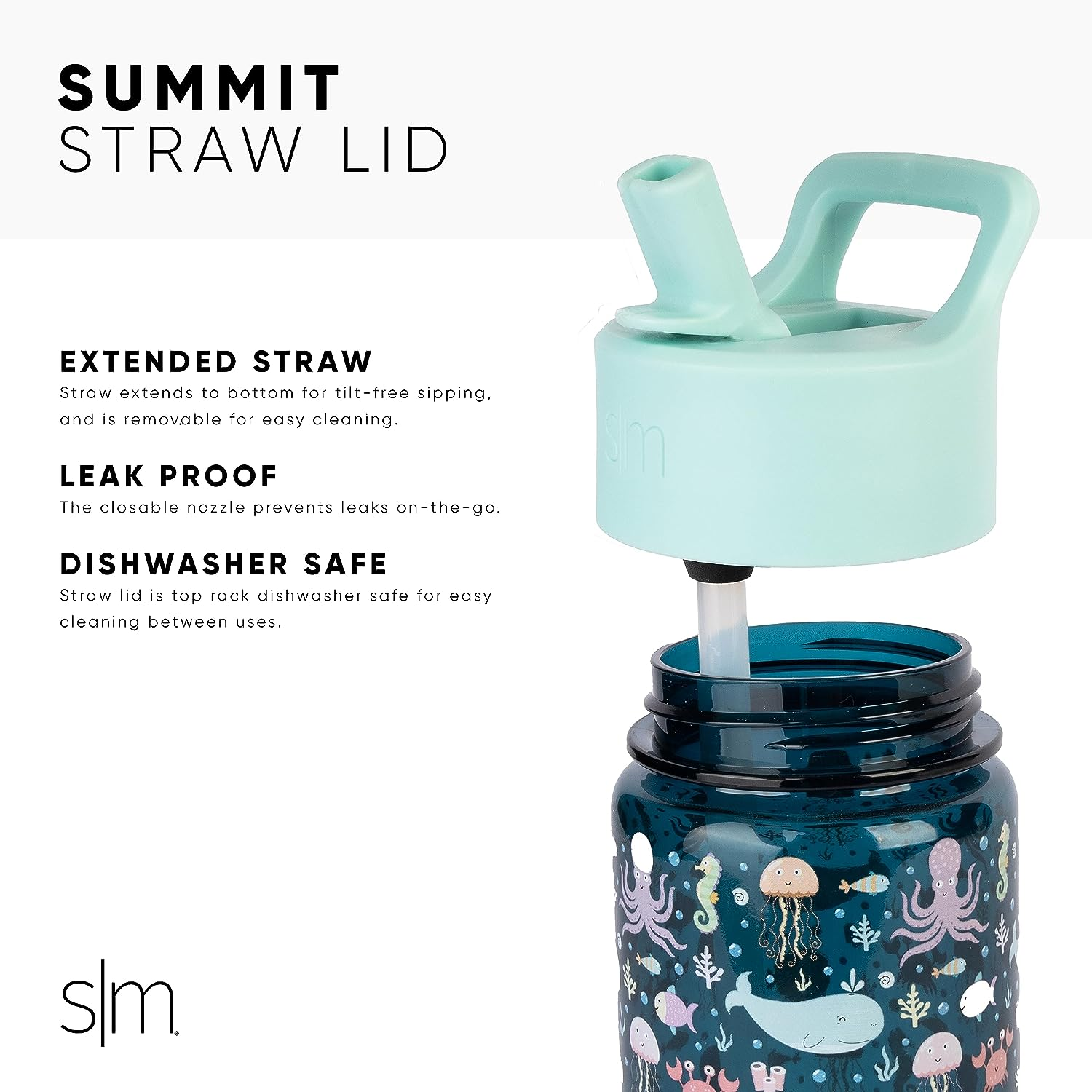 Simple Modern Disney 12Oz Summit Kids Tritan Water Bottle with Straw Lid for Toddler - Dishwasher Safe Travel Tumbler - Disney: Minnie Rainbows image number 5