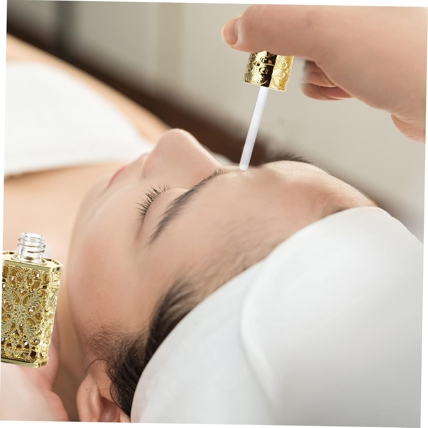 PLAFOPE 3Pcs Leakproof Essential Oil Spray Bottle Perfume Dispenser Metal Glass Travel Bottle image number 2