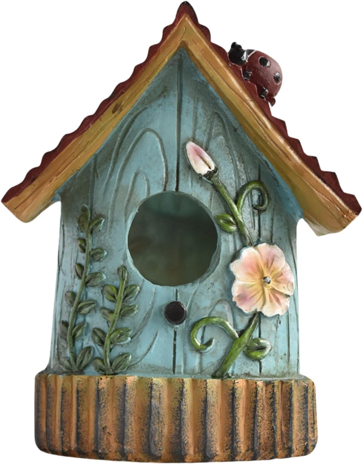 Bird Houses for Outside,Resin Garden Bird House | Colorful Nesting Box, Decorative Pet Cottage, Garden Decoration, Tree Mount Ornaments for Porch