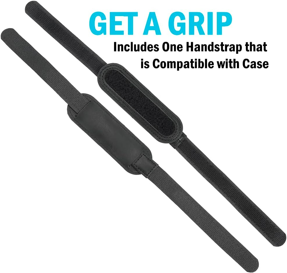 Nakedcellphone Case + Hand Strap Combo for Zebra TC53 TC58 Mobile Computer Scanner, Textured Slim Hard Shell Protector Cover with Kickstand - Cobalt Blue image number 1