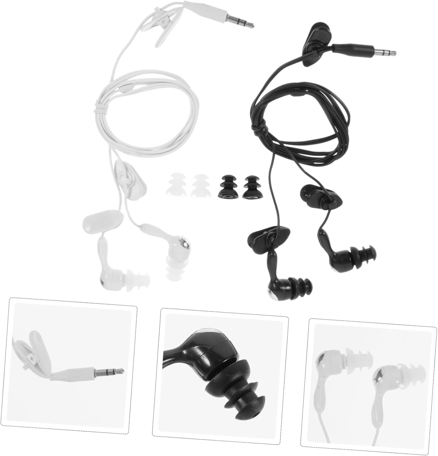 VERDANVERSE 2Pcs Swimmer Earphones in Protection Plugs for Adults Plastic Material with Watertight Fit for Swimming and Underwater Music Enjoyment