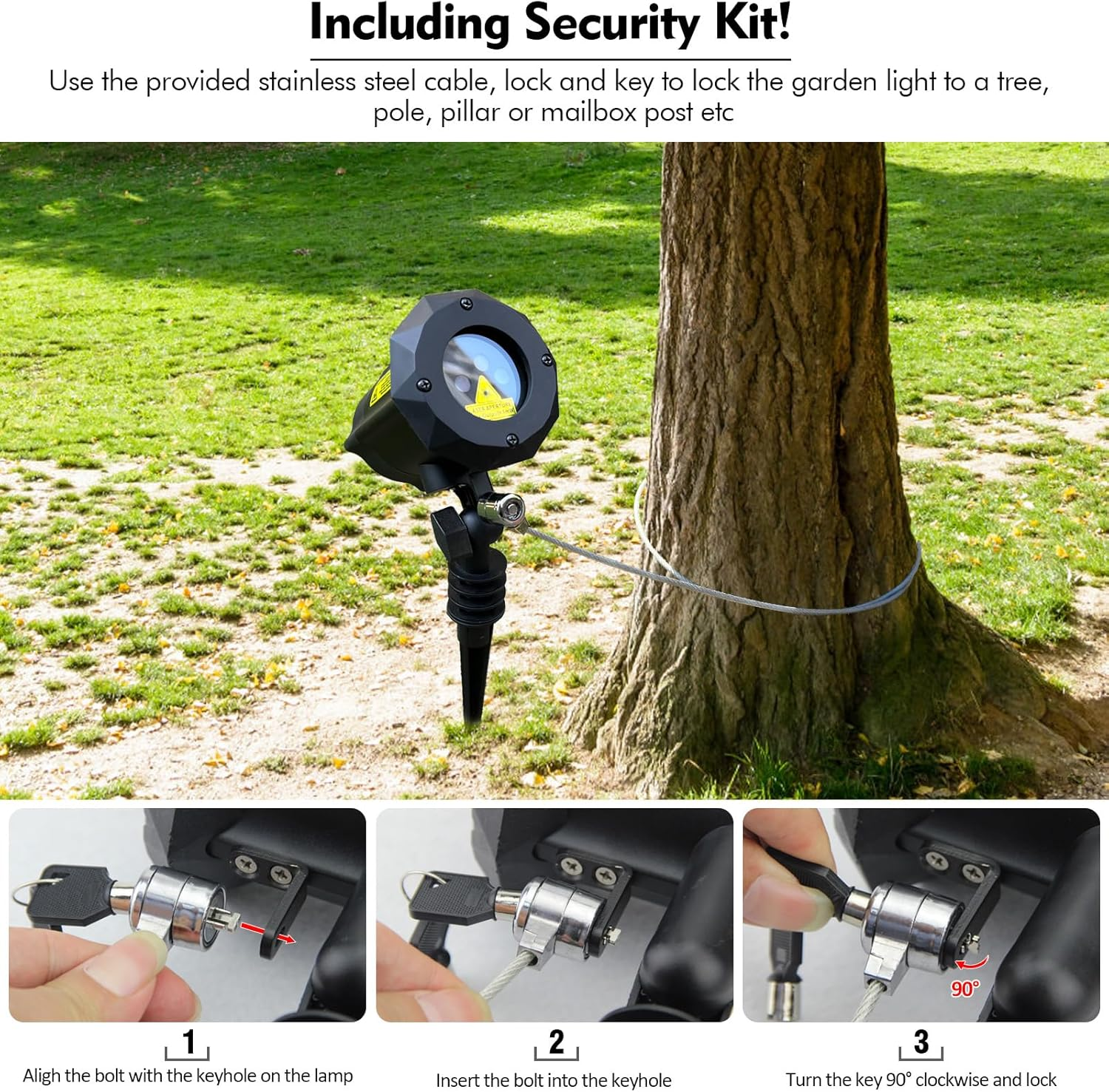 Poeland Garden Lights Star Christmas Projector Moving Firefly Lighting Leds Colour Blue Green Red image number 5