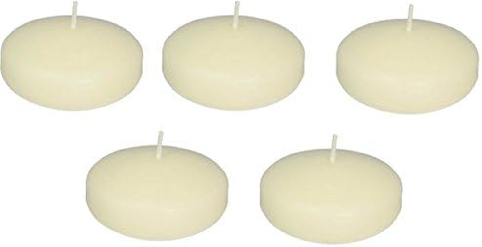 D'Light Online Large 3 Inch Bulk Event Pack Floating Candles, Wax, White, Medium - 2.37" (Set of 96)