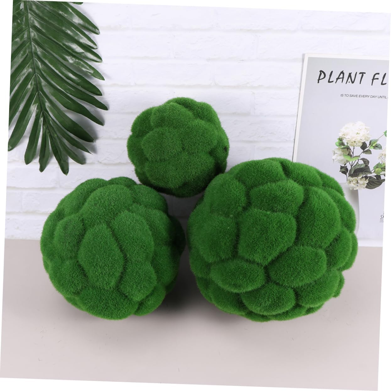 Artificial Balls Moss Ball Adornment for Wedding Home Office Small Garden Decor image number 4