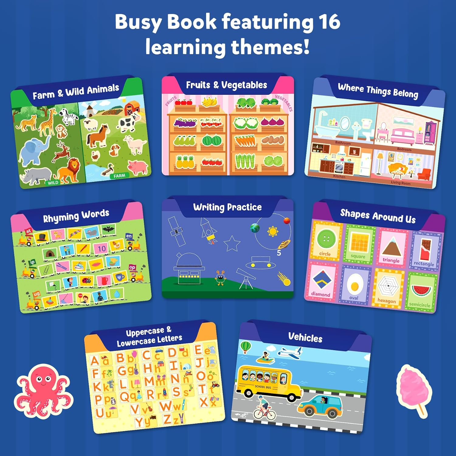 Skillmatics Reusable Sticker Activity Book - Busy Book for Preschoolers, 150+ Reusable Stickers, Educational & Mess-Free Activities, Travel Toy Ages 3, 4, 5, 6 image number 5