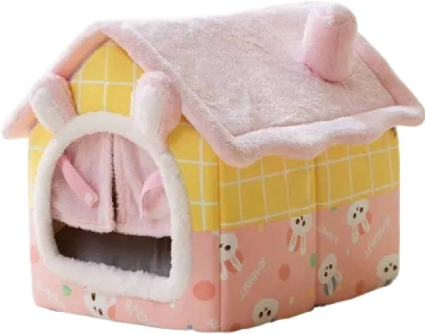 Pet Bed Foldable Dog House Pet Cat Bed Winter Dog Villa Sleep Kennel Removable Comfort (Color : Brown Bear, Size : Large) image number 6