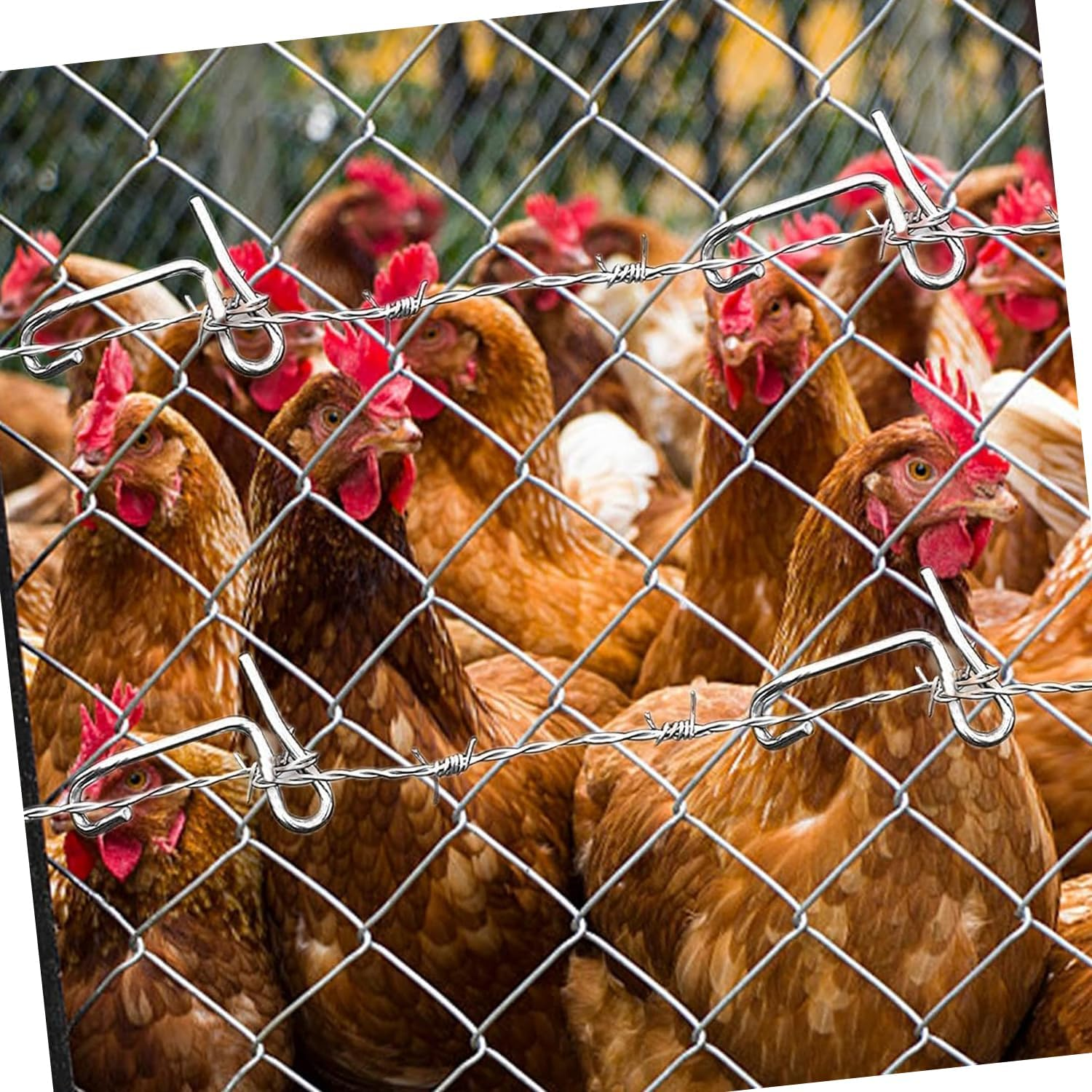 WEZCHUGHAOL 20 Pack Heavy Duty Wire Fence Tightener Kit - Metal Cable Stretcher Tool with Ergonomic Handle for Farm, Garden, Vineyard Fencing & Livestock Enclosure Maintenance Supplies image number 3