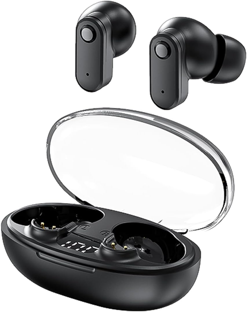 Xmenha Mini In-Ear Headphones for Sleeping Bluetooth Wireless Sleep Headphones Earbuds Bluetooth Sleep Headphones Small with Noise Cancelling for Small Ears Invisible Wireless Earphones image number 2