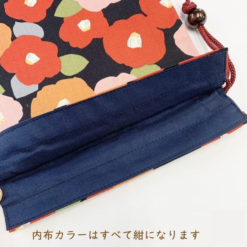 Keisui Goshuin Book Holder, Drawstring Bag, Cotton, 10.4 X 7.1 Inches (26.5 X 18 Cm), Classical Old Fabric, Goshuin Book, Japanese Pattern, Mt. Fuji image number 1