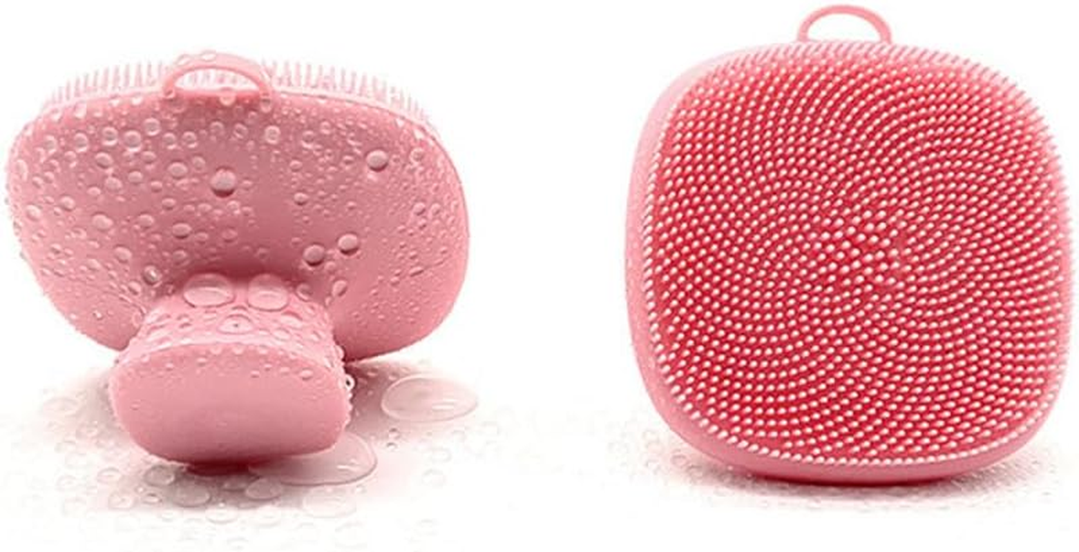 Pink Silicone Cleansing Brush Device for Face, Scalp, Lip Skin - Makeup Remover, Wrinkles Removal image number 2