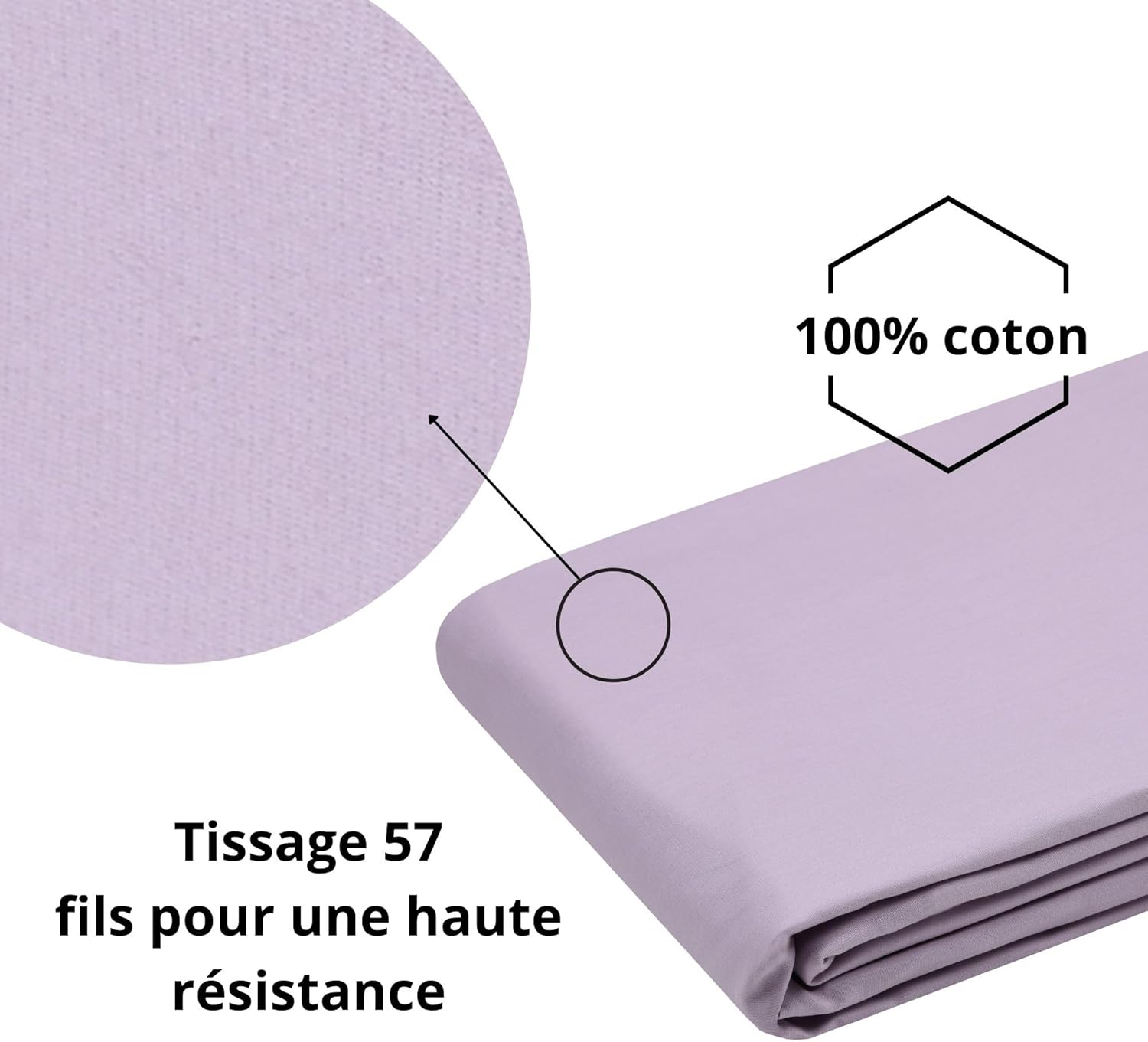 STOF - Flat Sheet - Size 180 X 290 Cm - Quality Cotton Percale - 100% Cotton with Oeko-Tex Certified - Colour: Parma - Elys&eacute;e Model - Bed Linen for Home - Soft and Comfortable image number 4