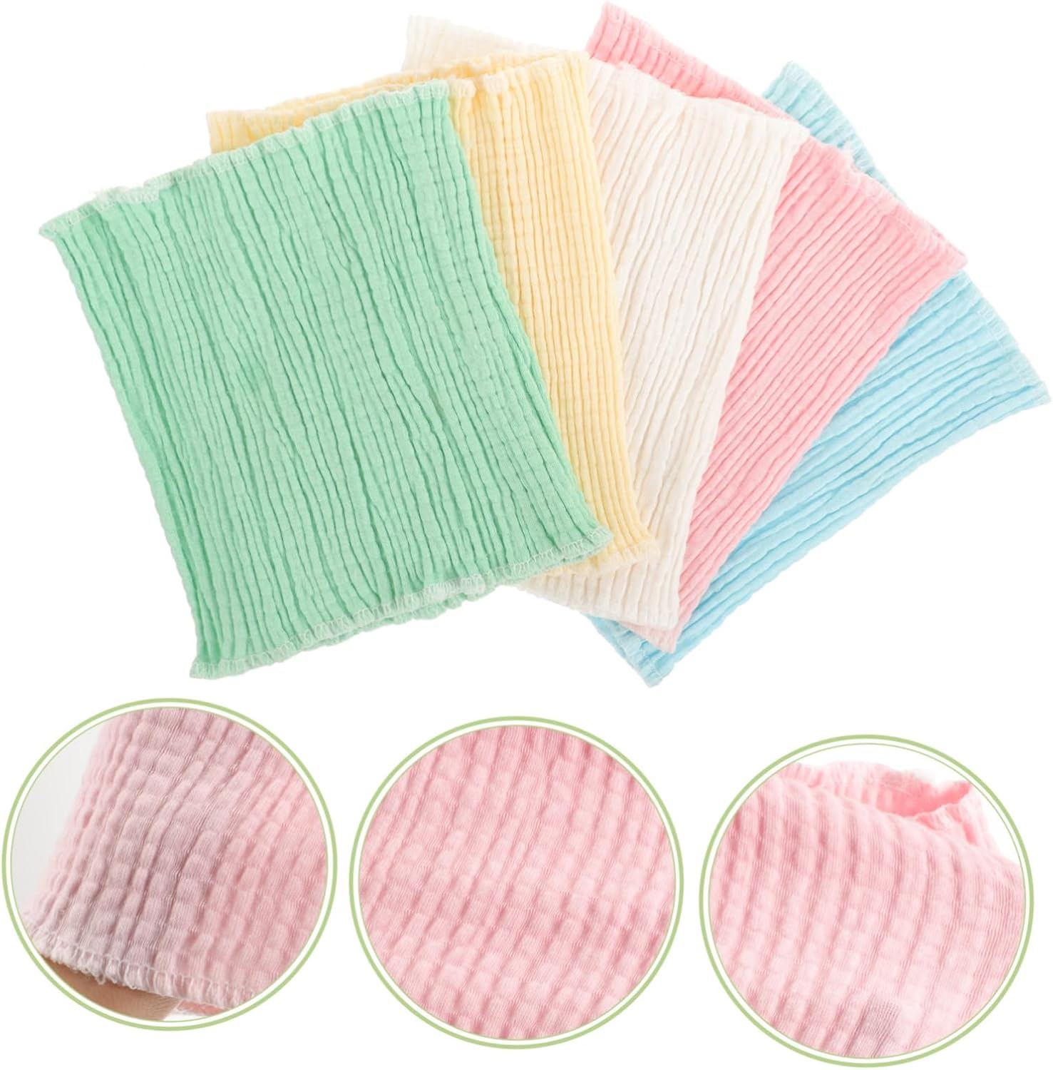 ERINGOGO 5Pc Baby Belly Bands for Newborns, Infant Navel Straps Gas and Colic Relief, Cotton Soft Elastic Waist Support, Thick Wide Soft Breathable Wraps for Baby Supplies image number 2