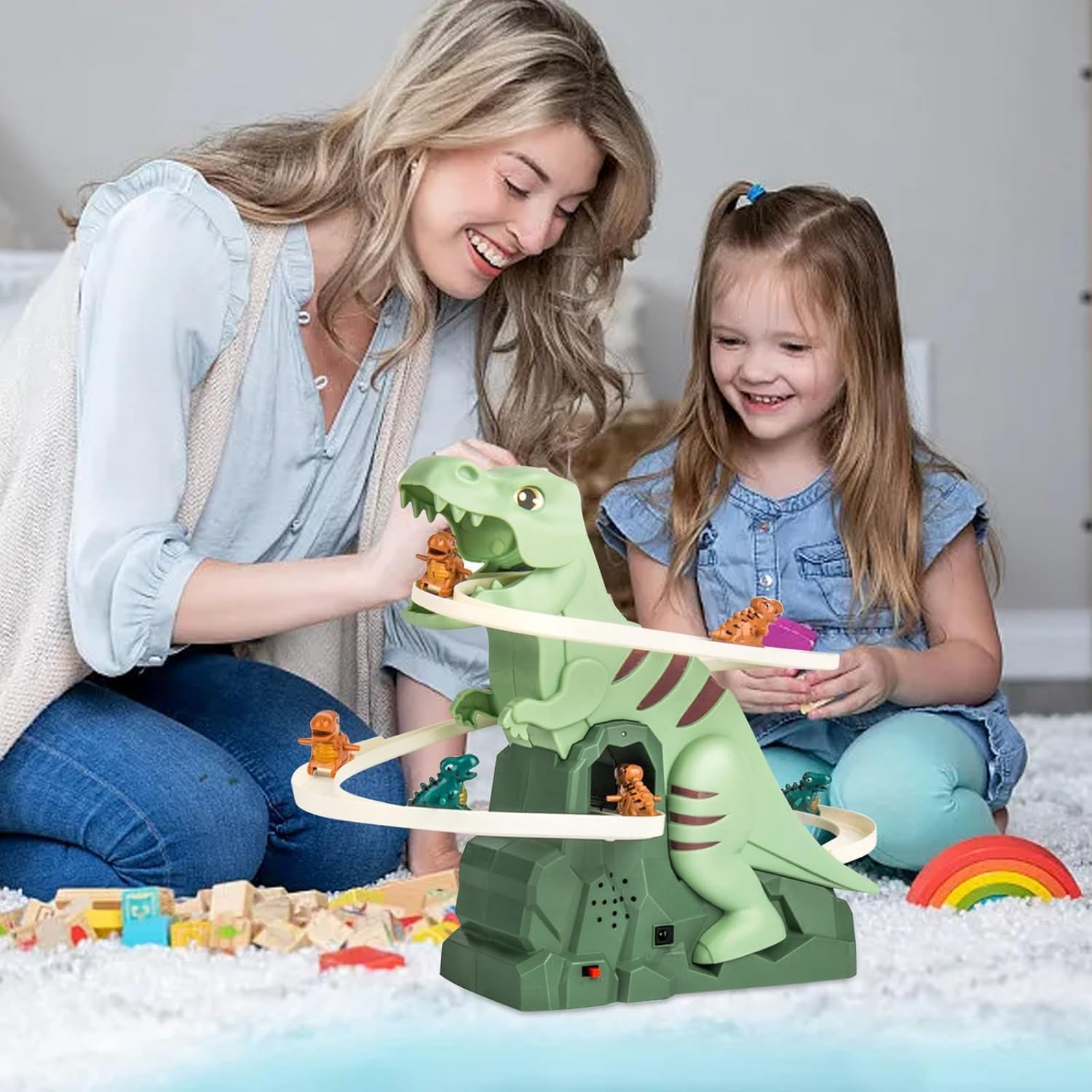 Dinosaur Climbing Slide Music, Electric Dinosaur Climbing Stairs, Dinosaur Stair Climber, Electric Race Track Game Fun Track Slide Roller Coaster for Children'S Gifts image number 5