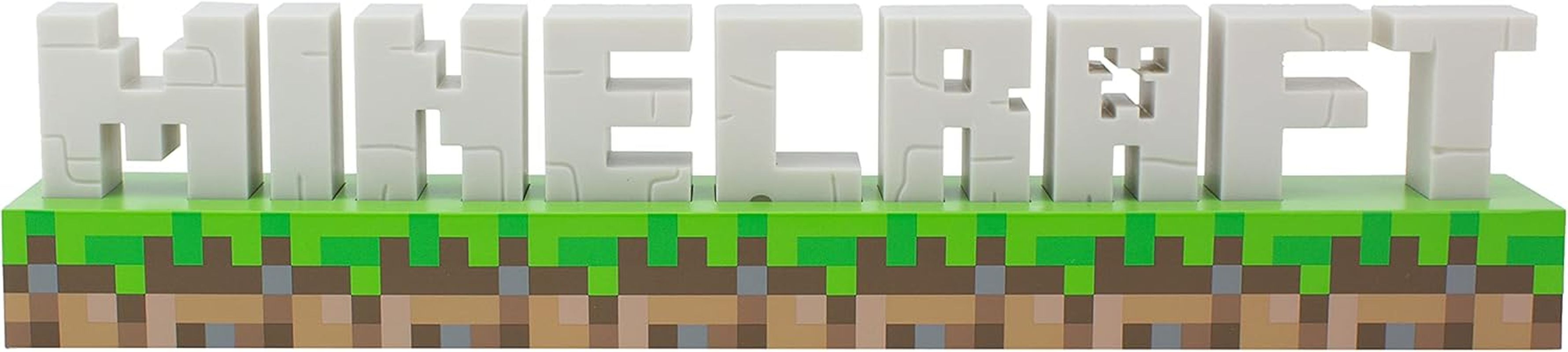 Paladone Minecraft Logo Light - Battery or USB Operated - 2 Light Modes - Officially Licensed Merchandise,White/Brown/Green image number 6