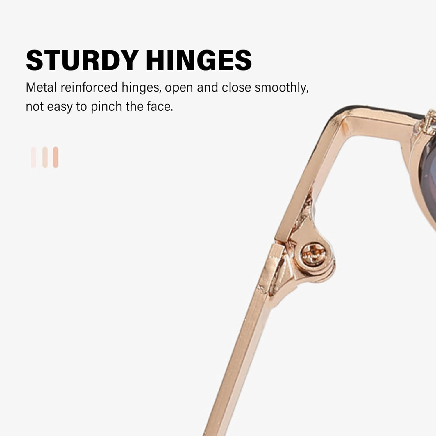 Round Frame Glasses Metal Frame Glasses with PC Lens Non  Glasses Minimalist Trendy Fashion Glasses with Storage Case for Daily Wear, Travel, Photos image number 4