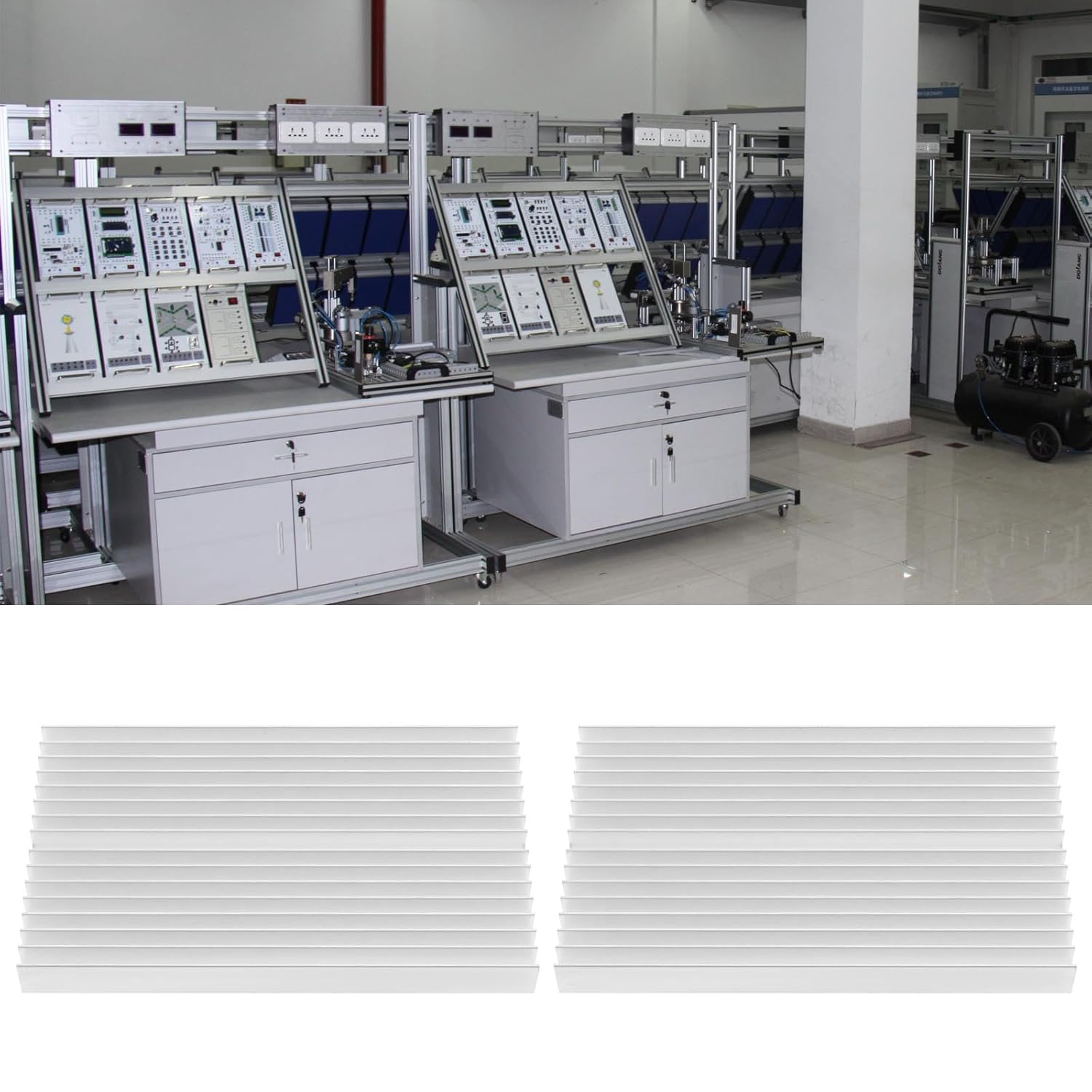 LT Easiyl Pack of 2 100Mm X 60Mm X 10Mm Aluminum Heat Sink Radiator Heatsink Cooler Fin for Computer Power IC Power Electric Device