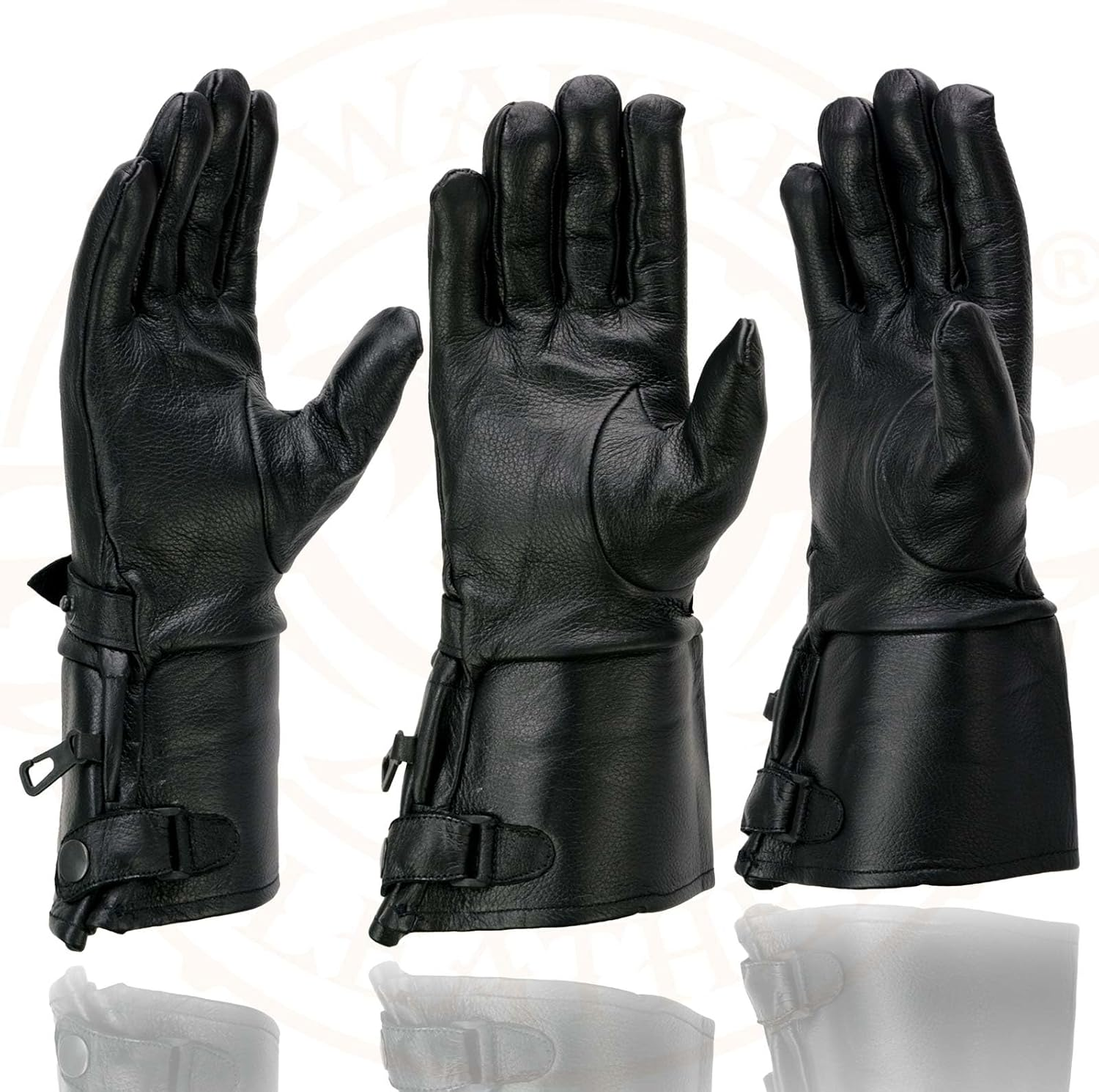 Shaf International Men'S Long Gauntlet Glove (Black, Small)