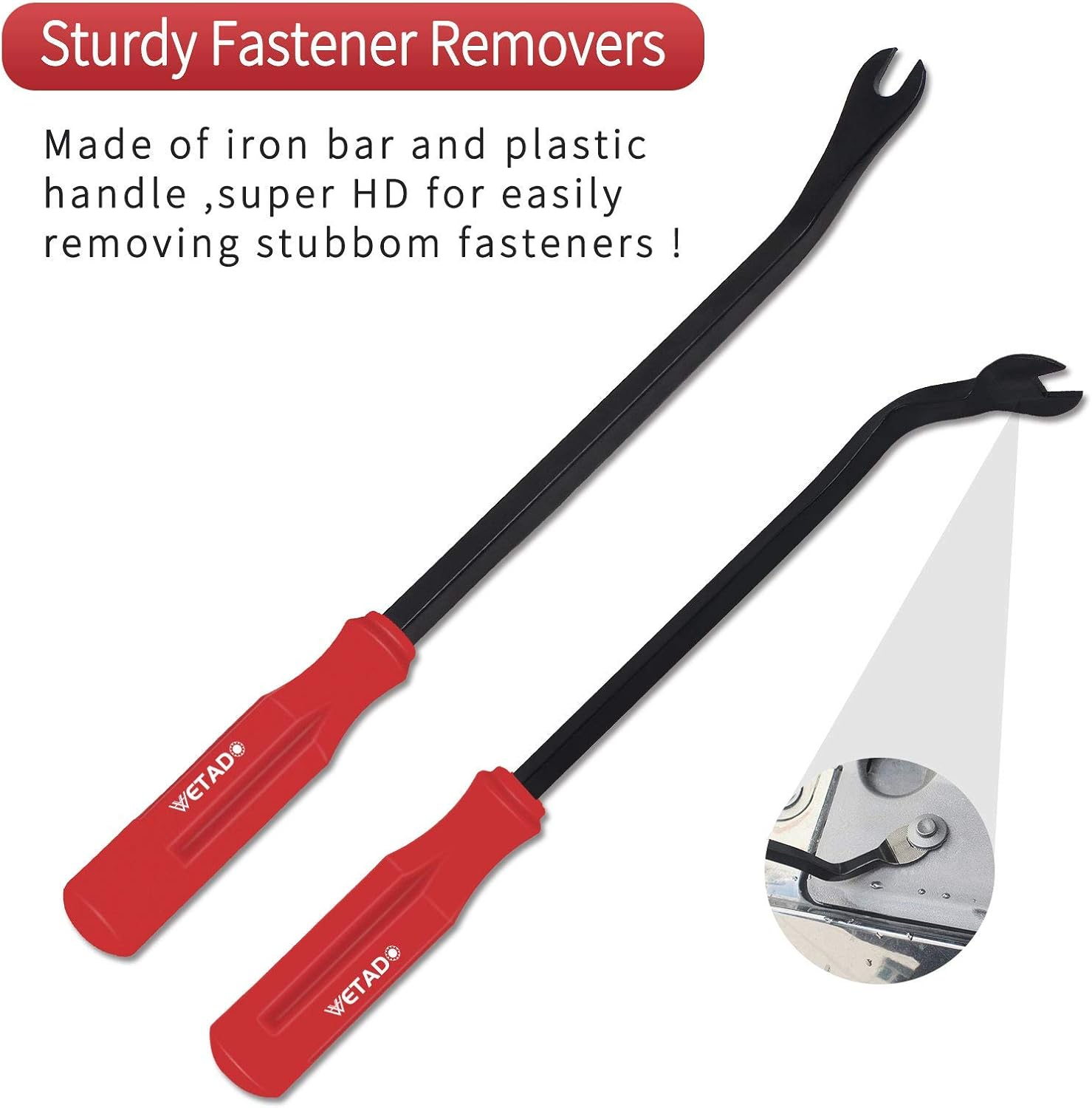 Wetado Clip Remover Tool, 3 Pcs Clip Pliers Set & Fastener Removal Tool, Auto Trim Removal Tool Kit Auto Upholstery Combo Repair Kit for Car Door Panel Dashboard