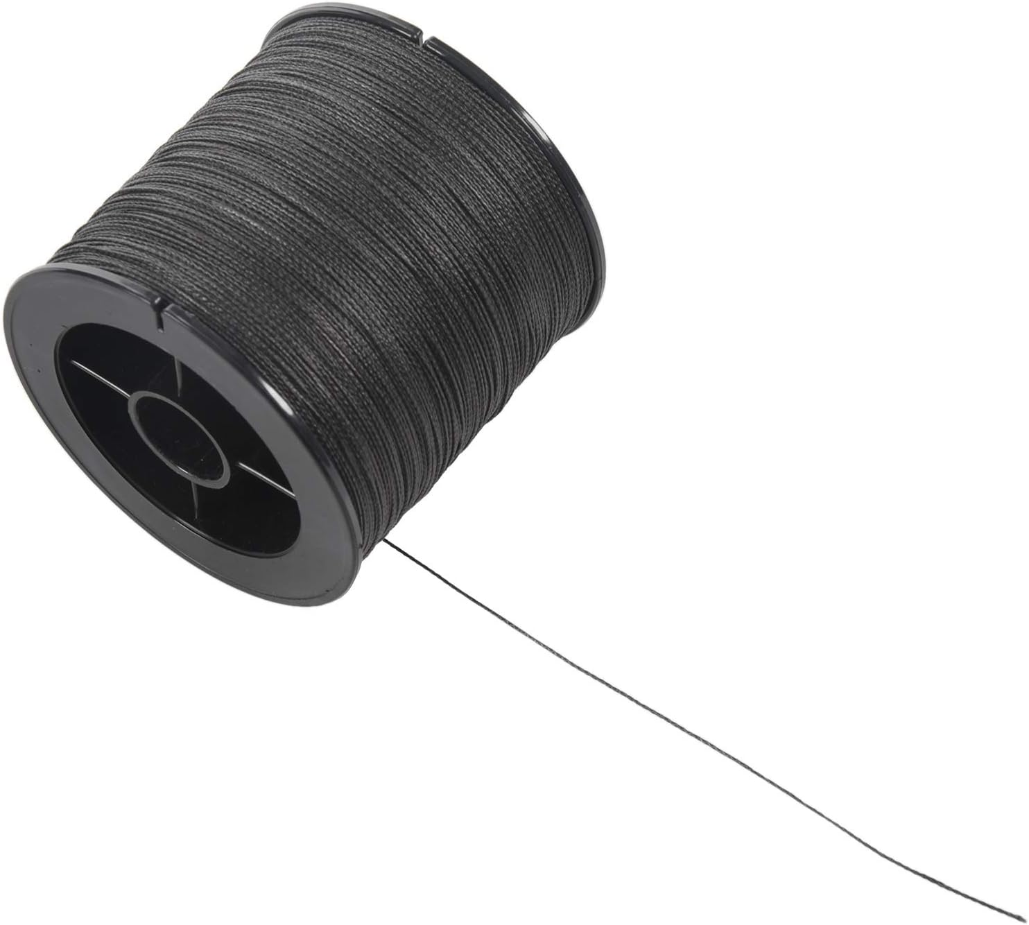 MEOXPAZ 500M 50LB Colorful 4 Strands Multifilament PE Braid Fishing Line (Black)