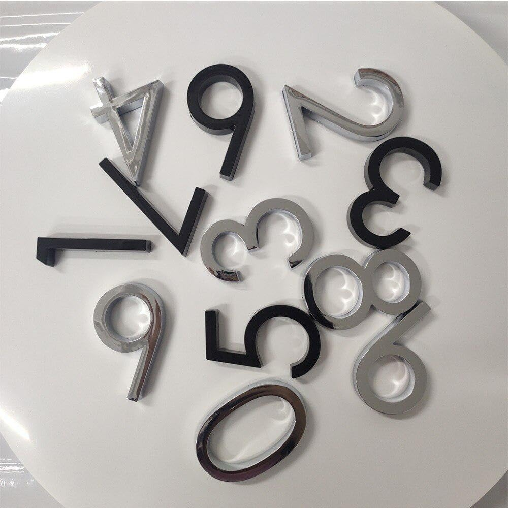3 Inch Mailbox Numbers, 3D Door Mailbox Numbers 0-9 Self Adhesive House Door Numbers House Street Address Numbers Stickers for House, Apartment, Office, Hotel Room (Black-5) image number 3