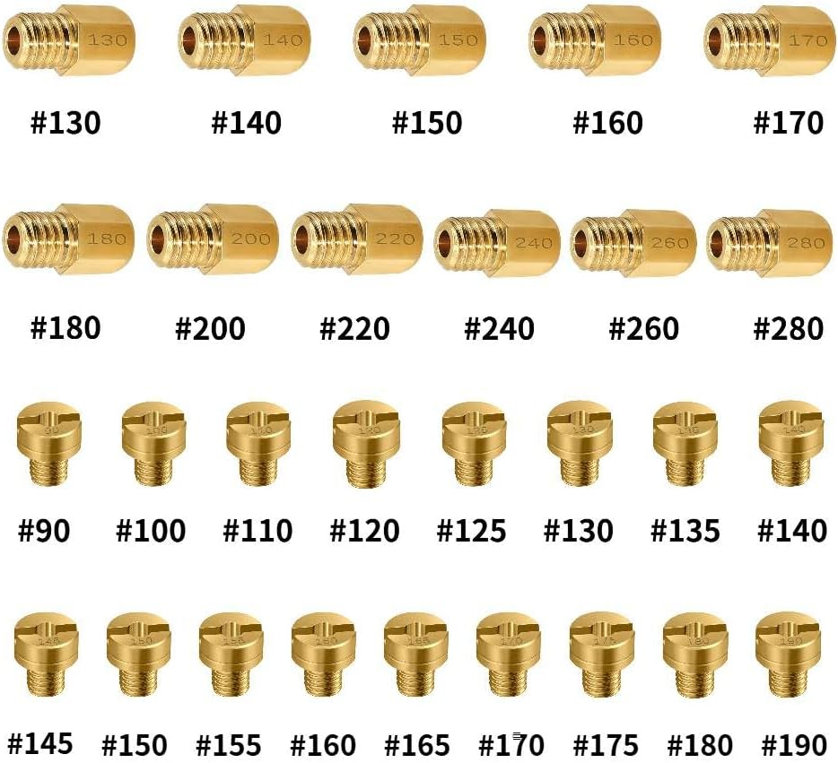 Strongthium 42 Pcs Carburetor Jet Kit for Mikuni Main & Pilot Slow Jet N100.604 VM28/486 VM4/042 VM22/210 image number 6