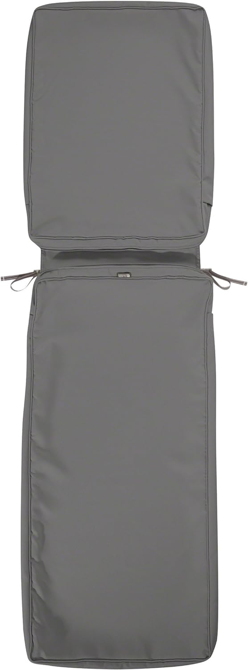 Classic Accessories Montlake Fadesafe Water-Resistant 80 X 26 X 3 Inch Outdoor Chaise Lounge Cushion Slip Cover, Patio Furniture Cushion Cover, Light Charcoal Grey image number 6